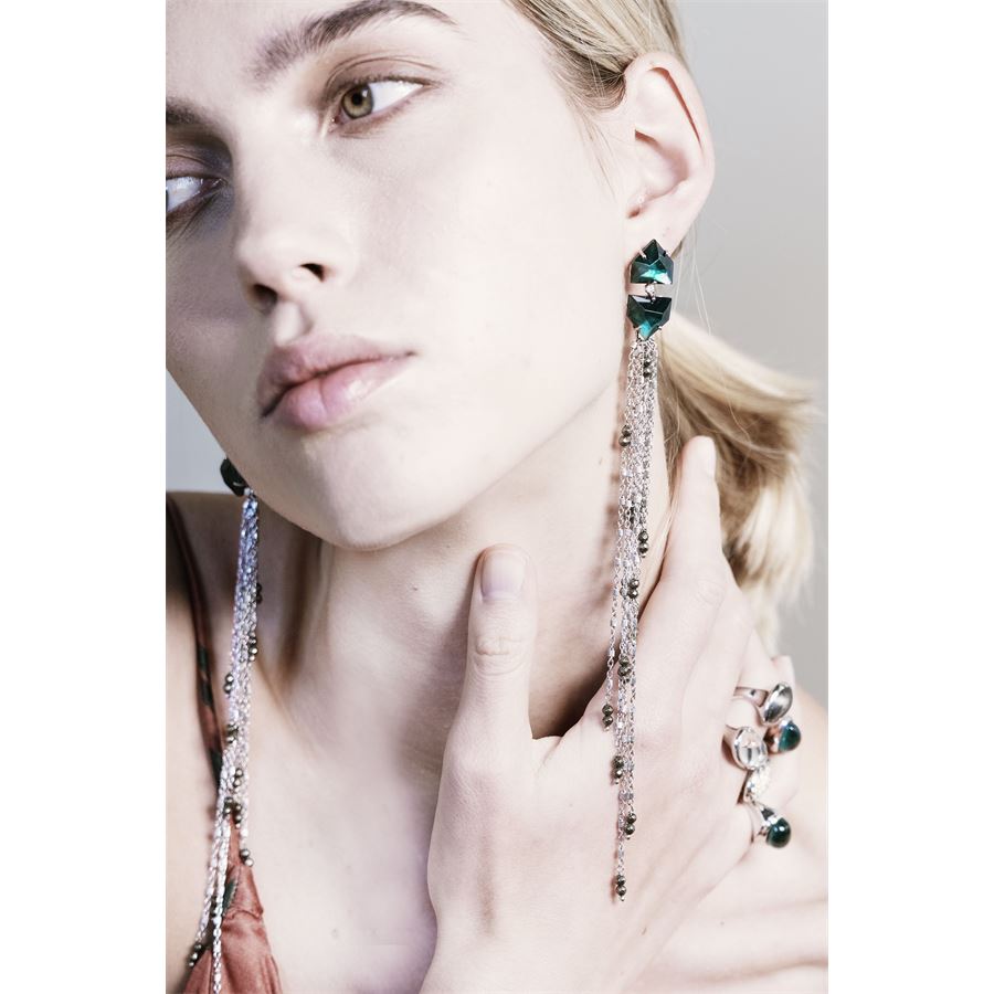 Double trapeze earrings AURUM | OR DP TRPZAU18B CT 0,10